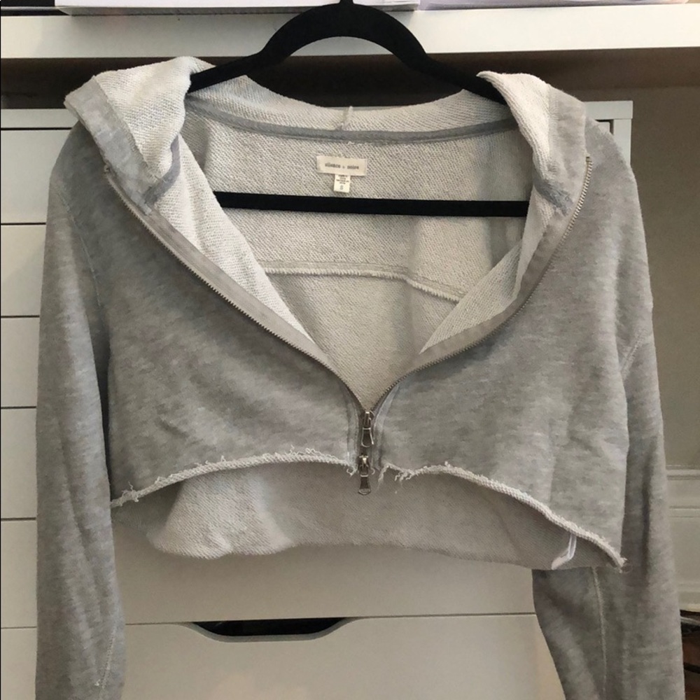 grey zip up